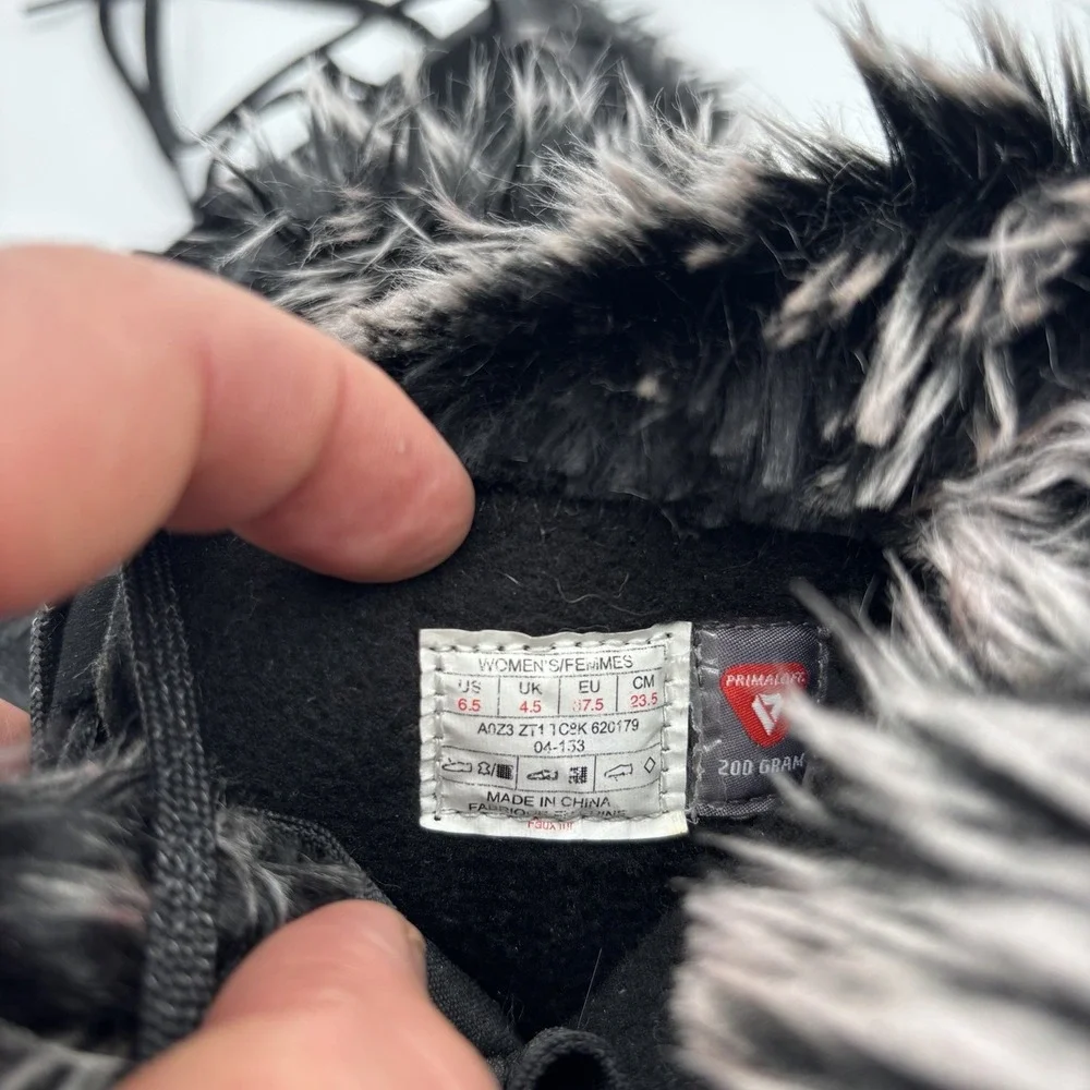 The North Face Nuptse Purna Boots Tall Waterproof Women's 6.5 Black‎ Snow Winter